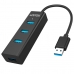 4-Port USB Hub Unitek Y-3089 Melns