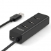 Hub USB 4 Portas Unitek Y-3089 Preto