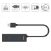 4-Port USB Hub Unitek Y-3089 Melns