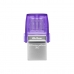 USB atmintukas Kingston microDuo 3C Juoda Purpurinė 64 GB