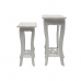 Jeu de 2 tables DKD Home Decor Blanc 30 x 30 x 76,5 cm