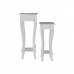 Jeu de 2 tables DKD Home Decor Blanc 30 x 30 x 76,5 cm