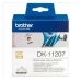 Etiketės spausdinimui Brother DK-11207 CD/DVD ø 58 mm Juoda / balta