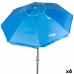 Parasol przeciwsłoneczny Aktive Sinine Polüester Alumiinium 220 x 225 x 220 cm (6 Ühikut)