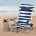Cadeira de Praia Aktive Azul Branco 50 x 76 x 45 cm (2 Unidades)
