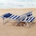 Cadeira de Praia Aktive Azul Branco 50 x 76 x 45 cm (2 Unidades)