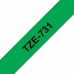 Gelamineerde Tape voor Labelmakers Brother TZE-731 Zwart/Groen 12 mm