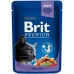 Cibo per gatti Brit Pouches Family Plate Pollo Tacchino Carne di vitello Baccalà 12 x 100 g