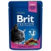 Cibo per gatti Brit Pouches Family Plate Pollo Tacchino Carne di vitello Baccalà 12 x 100 g