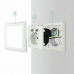 Настенная розетка с 2 портами USB TooQ Base de enchufe de pared tipo schuko con 2 tomas USB Max. 2.4A, blanca 5V/2.4A