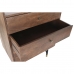 Cassettiera DKD Home Decor Nero Dorato Metallo Marrone scuro Legno di mango Moderno (70 x 45 x 92 cm)