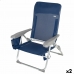 Cadeira de Praia Aktive Slim Dobrável Azul Marinho 47 x 87 x 58 cm (2 Unidades)