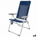 Cadeira de Praia Aktive Slim Dobrável Azul Marinho 47 x 107 x 66 cm (4 Unidades)