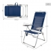 Chaise de Plage Aktive Slim Pliable Blue marine 47 x 107 x 66 cm (4 Unités)