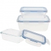 Set van stapelbare en luchtdichte voedselcontainers Max Home 6 Stuks 23 x 7,5 x 17,5 cm