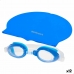 Badmuts en Zwembril AquaSport Blauw Kinderen Plastic (12 Stuks)