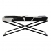 Banco de Pé-de-cama DKD Home Decor Preto Bege Metal Castanho Pele Branco Colonial (120 x 40 x 50 cm)