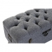 Förvaringskista med sits DKD Home Decor Blå Metall Polyester MDF (81 x 42 x 52 cm)