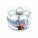 Bola de Natal Frozen Memories Prateado 10 Unidades Plástico (Ø 6 cm)