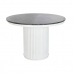 Mesa de Comedor DKD Home Decor Blanco Negro Cobre Metal Mármol 110 x 110 x 76 cm