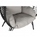 Kerti fotel DKD Home Decor 90 x 65 x 151 cm Fekete Szürke Fém szintetikus rattan