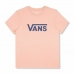 Kortarmet T-skjorte til Kvinner Vans Drop V SS Crew-B W Peach Laksefarget
