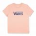 Női rövidujjú póló Vans Drop V SS Crew-B W Peach Lazac szín