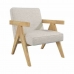 Butaca DKD Home Decor Blanco Poliéster Madera 64 x 66 x 79 cm