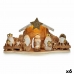 Crèche de Noël Lumière LED Blanc Marron Gris 10,5 x 16 x 33 cm (6 Unités)