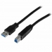 USB A uz USB B Kabelis Startech USB3CAB1M            Melns