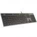 Klávesnice A4 Tech KV-300H QWERTY Černý Šedý Monochromatická Černá/šedá