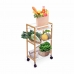 Carrello per Verdure Confortime Bianco Bambù 40 x 25 x 70 cm (2 Unità)