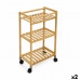 Groentetrolley Confortime Natuurlijk Bamboe 40 x 25 x 70 cm (2 Stuks)