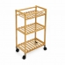 Groentetrolley Confortime Natuurlijk Bamboe 40 x 25 x 70 cm (2 Stuks)