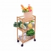 Groentetrolley Confortime Natuurlijk Bamboe 40 x 25 x 70 cm (2 Stuks)