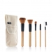 Ensemble de Pinceaux de Maquillage en Bois avec Trousse Miset InnovaGoods 5 Unités