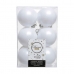 Bolas de Natal Decoris 12 Unidades Branco Plástico Ø 6 cm