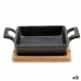 Casseroleschaal om tapa's te serveren Bruin Zwart Bamboe Ijzer 19 x 5 x 14 cm (12 Stuks)