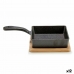 Casseroleschaal om tapa's te serveren Pan Bruin Grijs Bamboe Smeedijzer 23,7 x 6,3 x 14 cm (12 Stuks)