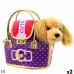 Knuffel Funville Cutekins Handtas Hond 25 x 20 x 13 cm (2 Stuks)