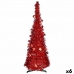 Árbol de Navidad 150 cm 38 x 38 x 150 cm Rojo Espumillón (6 Unidades)