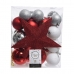 Christmas Baubles Decoris 33 Pieces Rojo/Blanco