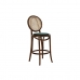 Stool DKD Home Decor Green Dark brown Rattan Elm wood 43 x 43 x 108 cm