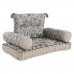 Chaise de jardin DKD Home Decor Bleu Beige 90 x 55 x 18 cm