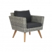 Bord med 3 lænestole DKD Home Decor Sort 137 x 66 x 70 cm 93 x 52 x 37 cm 137 x 66 x 73 cm