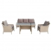 Asztal szett 3 fotellel DKD Home Decor 175 x 73 x 81 cm