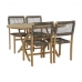 Conjunto de mesa com 4 cadeiras DKD Home Decor 90 cm 150 x 90 x 75 cm