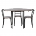 Conjunto de Mesa con 4 Sillas DKD Home Decor Marrón Negro Metal Madera MDF 121 x 55 x 78 cm