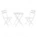 Bordsgrupp med 2 stolar DKD Home Decor Vit 80 cm 60 x 60 x 70 cm (3 pcs)