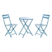 Tafel met twee stoelen DKD Home Decor MB-166634 Blauw 80 cm 60 x 60 x 70 cm (3 pcs)